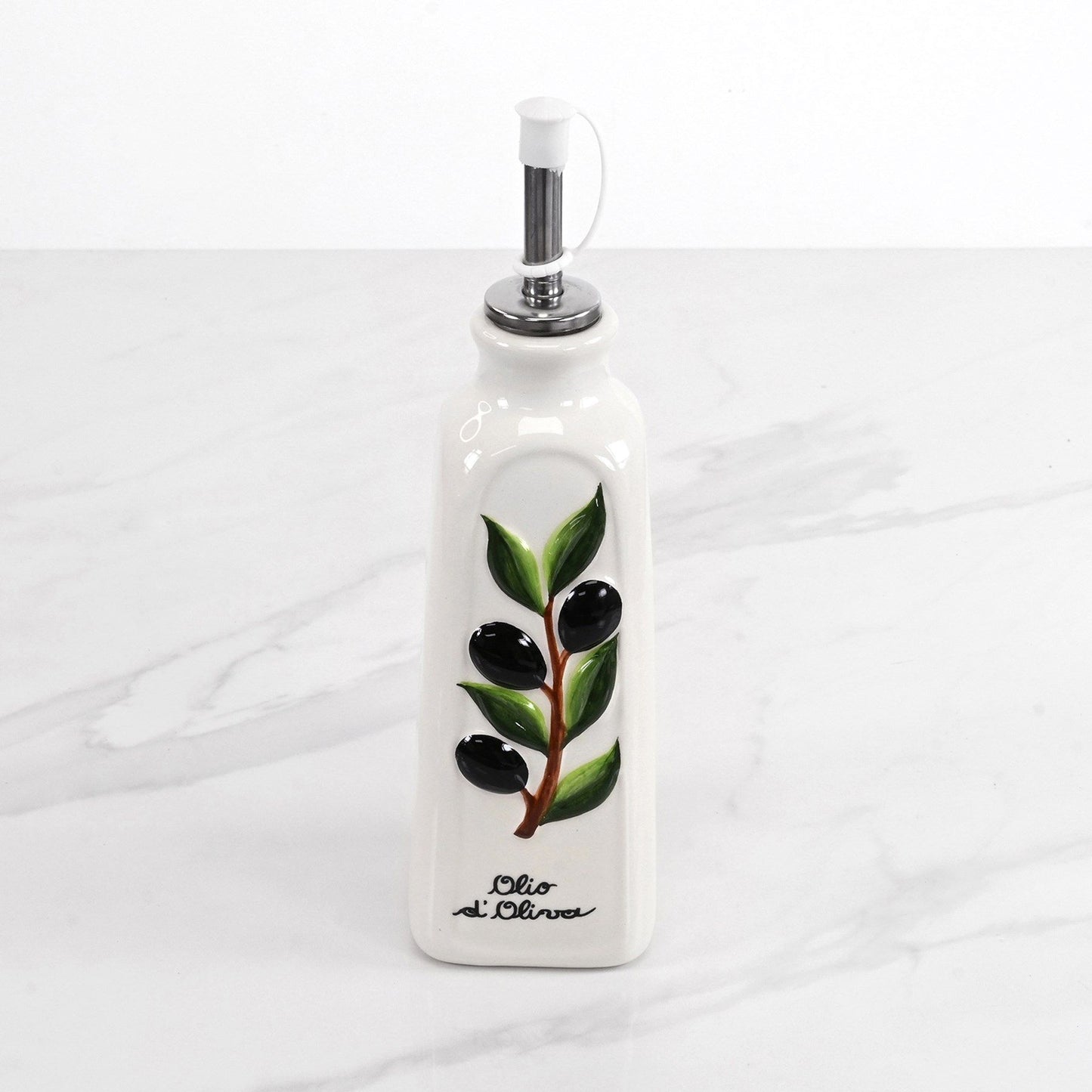 Hand-Painted Olive Oil Bottle