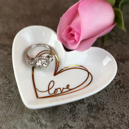 Heart Shaped Trinket Dish - Small