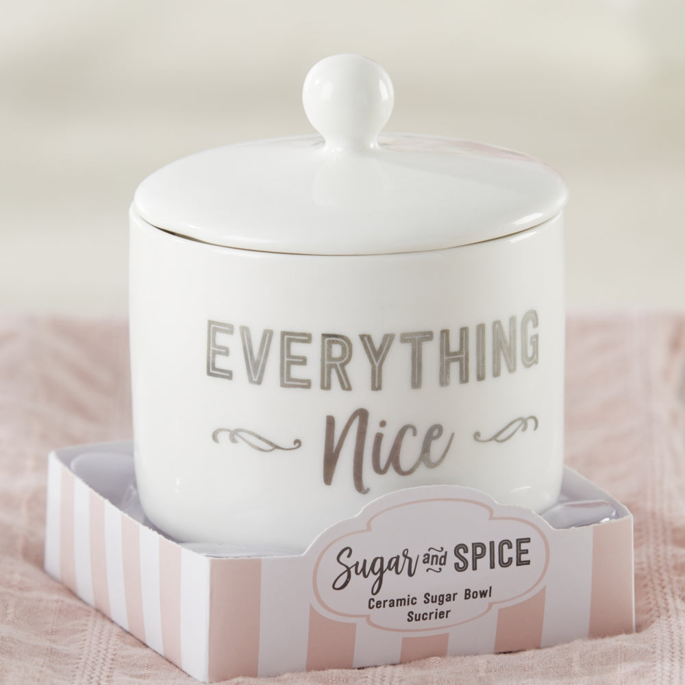 Sugar, Spice and Everything Nice Ceramic Sugar Bowl