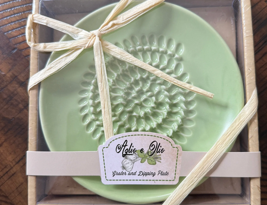 Aglio e Olio Grater & Dipping Plate - Sage Green