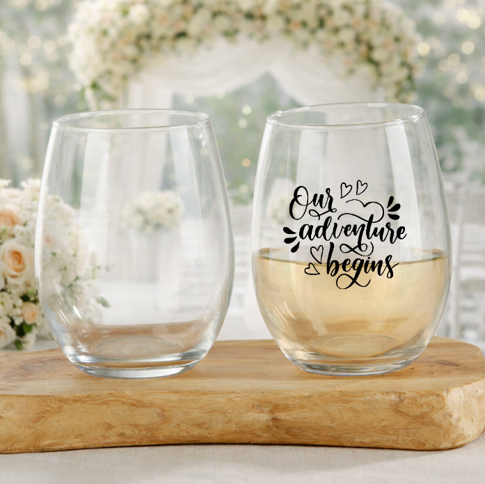 Personalized Stemless Wine Glass