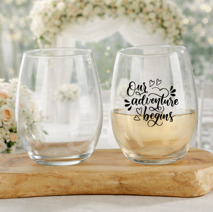Personalized Stemless Wine Glass