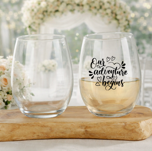 Personalized Stemless Wine Glass