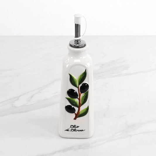 Hand-Painted Olive Oil Bottle