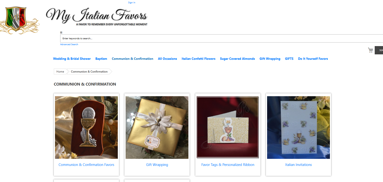 Communion & Confirmation Favors
