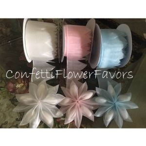 AR1525W Coccarde Ribbon DIY Confetti Flowers (various colors available)