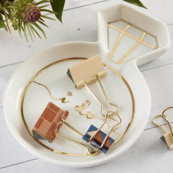 White Diamond Ring Trinket Dish