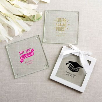 Personalized Glass Coaster - Celebration (Set of 12)