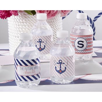 Personalized Water Bottle Labels - Kate's Nautical Bridal Collection