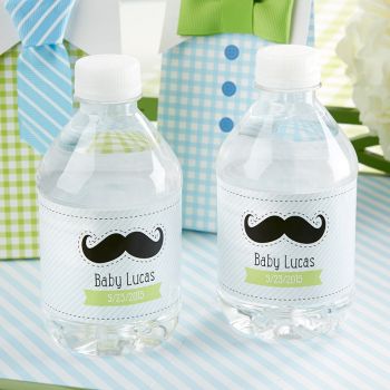 Personalized Water Bottle Labels-Kate's "Little Man" Collection