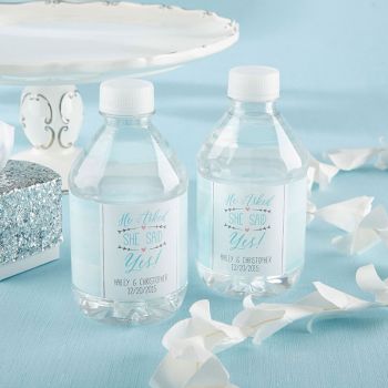 Personalized Water Bottle Labels  - He Asked, She Said Yes