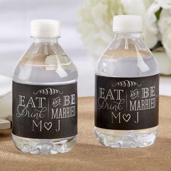 Personalized Water Bottle Labels - Eat, Drink & Be Married