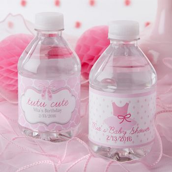 Personalized Water Bottle Labels - Tutu Cute