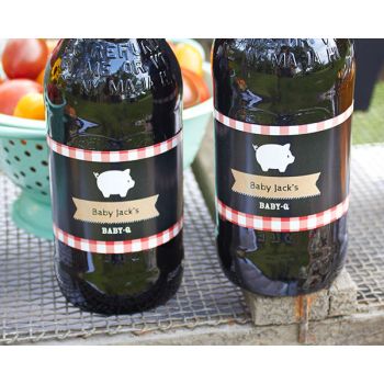 Personalized Water Bottle Labels - BBQ