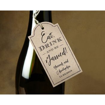 Personalized Statement Tags - Rustic (Set of 12)