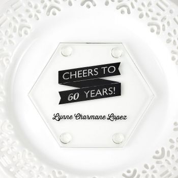 Personalized Stylish Acrylic Coasters - Birthday Theme