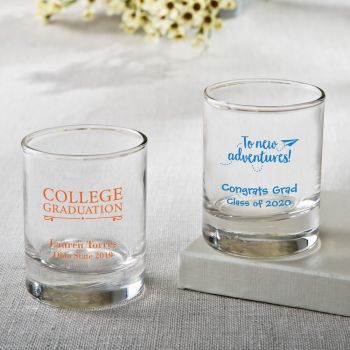 Personalized Shot glass or votive  - graduation design
