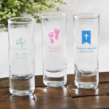 Personalized Fun 2 oz shooter glasses - baby design