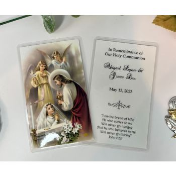 FCR326G Personalized First Communion Remembrance Card