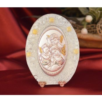 60MUR Made in Italy three Angels on a Murano Glass Stand