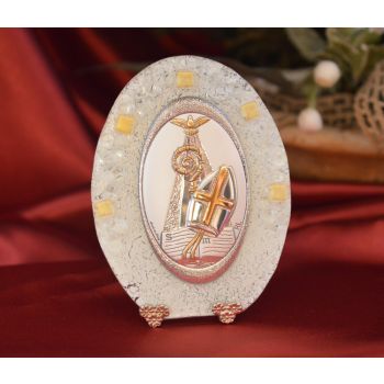 62MUR Made in Italy Confirmation on a Murano Glass Stand 