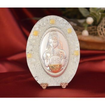 64MUR Made in Italy First Communion Girl on a Murano Glass Stand 