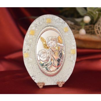 65MUR Made in Italy First Guardian Angel on a Murano Glass Stand