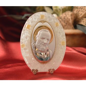 68MUR Made in Italy San Pio on a Murano Glass Stand 