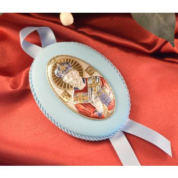 79XCRB Made in Italy Saint Nicholas color hanging icon blue 