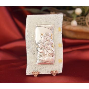 80MUR Made in Italy three Angels on a Murano Glass Stand