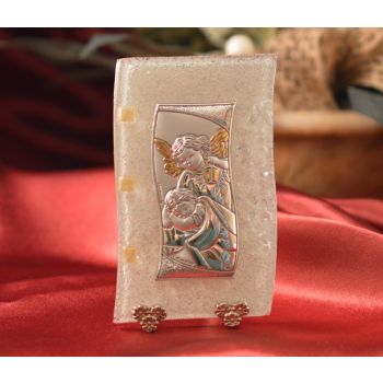 85MUR Made in Italy Guardian Angel on a Murano Glass Stand