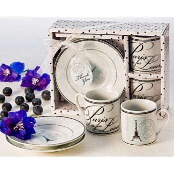 Paris is for Lovers Espresso Cup Favour Set