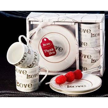 Language of Love Espresso Cup Set