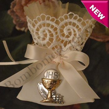 Italian First Communion Pouch with Italian Silver Chalice