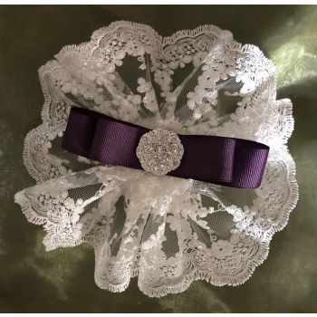 AF616 Italian lace doily with rhinestone centerpiece wedding, communion, bridal shower favors bomboniere