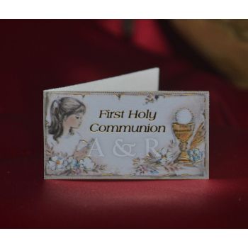 C231E First Communion Girl Favor Tags Bigliettini