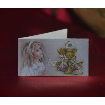 C290 First Communion Girl Favor Tags Bigliettini