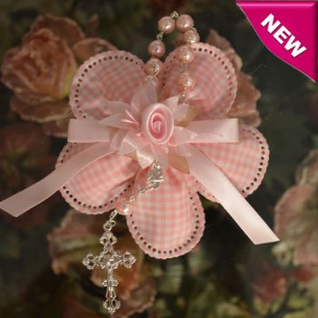 Italian Confetti Flower with Decade Rosary made in Italy