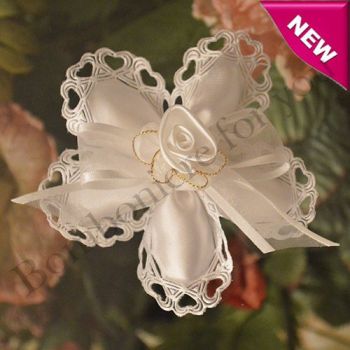 Italian Confetti Flower with Hearts and Satin Flower