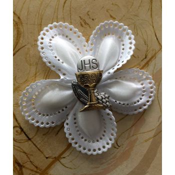 First Holy Communion Confetti Flower almond favor jordan almond favors Bomboniere with Silver Chalice pin