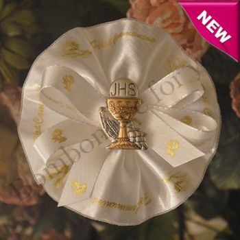 First Communion Confetti Flower with Argento Chalice