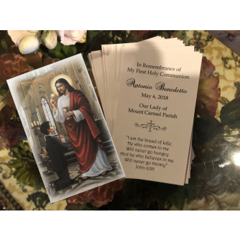FA2236 Personalized First Communion Remembrance Card