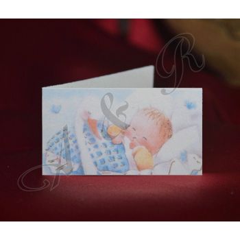 F107 Italian Baby Shower Favor Tag Bigliettini boy