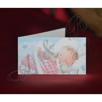 F108 Italian Baby Shower Favor Tag Bigliettini girl