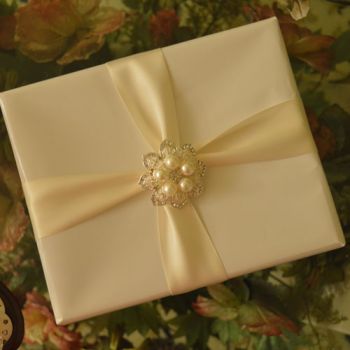 Gift Wrapping with Rhinestone Brooch