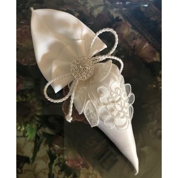 Haute Couture Cone Wedding favors Bomboniere with Rhinestone charm Made in italy