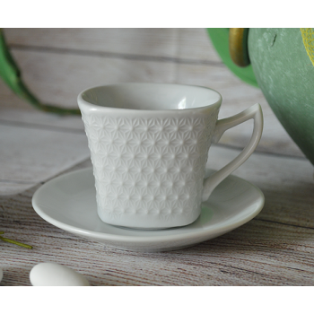 LC05 Espresso Set  porcelain Set of 2 (2 Cups + 2 Saucers) 