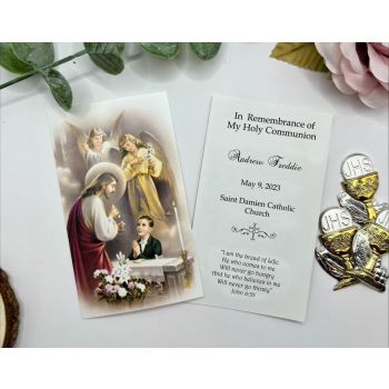 FCR326B Personalized First Communion Remembrance Card