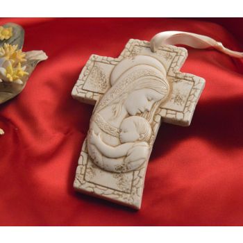 RL3000 Mother and Child Hanging Cross Made in Italy 