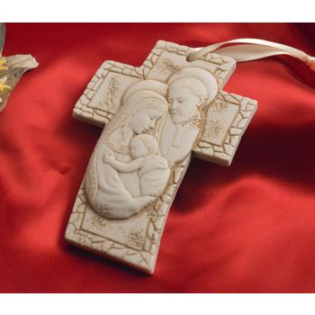 RL3100 Holy Family Hanging Cross Made in Italy 